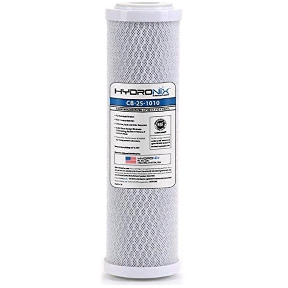CARBON BLOCK FILTER 2.5"X10" 10 MICRON HYDRONIX  CB-25-1010